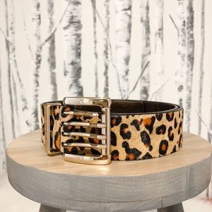 Michael Kors Leopard Print Belt